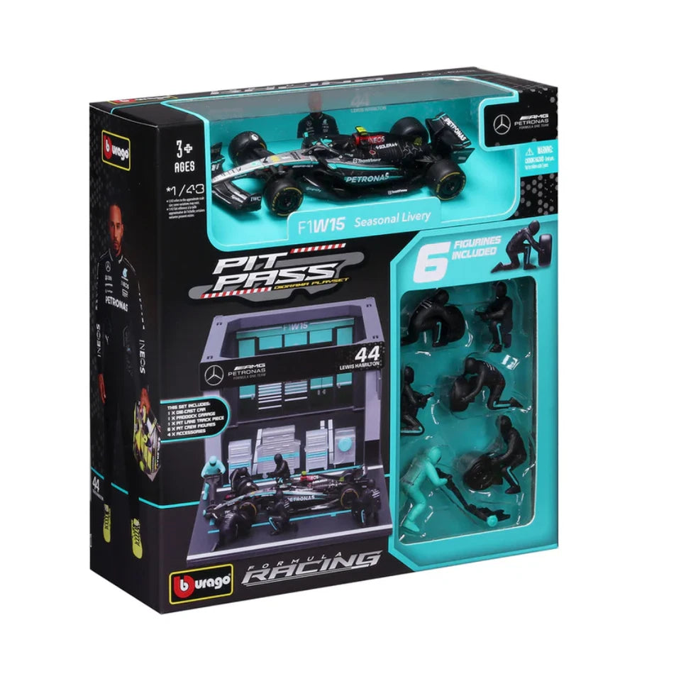1:43 Scale Model | Mercedes-AMG F1 Lewis Hamilton Pit Pass Set