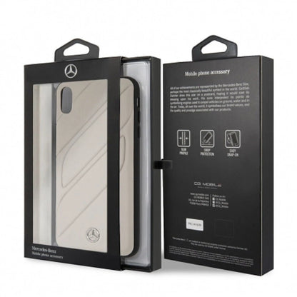 Mercedes iPhone XS Max Hard Case - Leather New Organic III - Beige