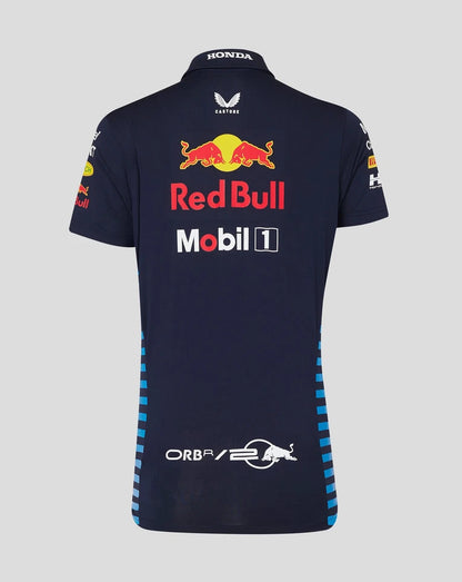Red Bull Racing Women's Stretch Snap Polo Shirt 2024-RP Teamwear