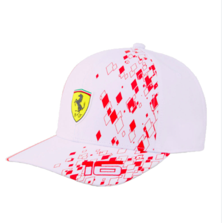 Scuderia Ferrari Special Edition Monaco Charles Leclerc Cap White 2023-RP Teamwear