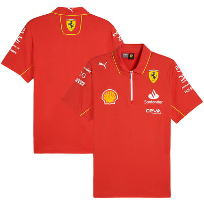Scuderia Ferrari Men's Team Polo Burnt Red 2024-RP Teamwear
