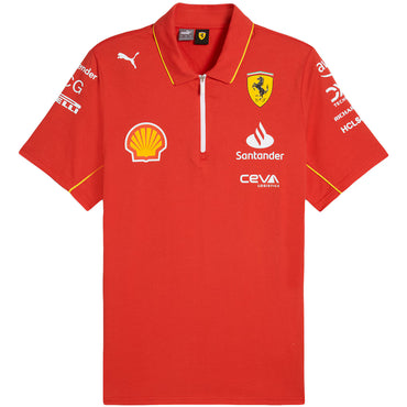 Scuderia Ferrari Men's Team Polo Burnt Red 2024-RP Teamwear