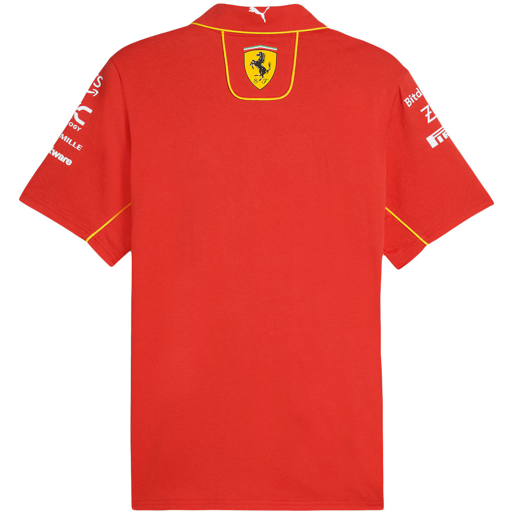 Scuderia Ferrari Men's Team Polo Burnt Red 2024-RP Teamwear