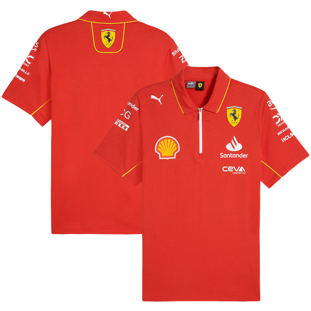 Scuderia Ferrari Kids Team Polo Burnt Red 2024-RP Teamwear