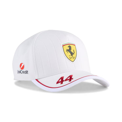 Scuderia Ferrari Lewis Hamilton Baseball White Cap 2025-RP Teamwear