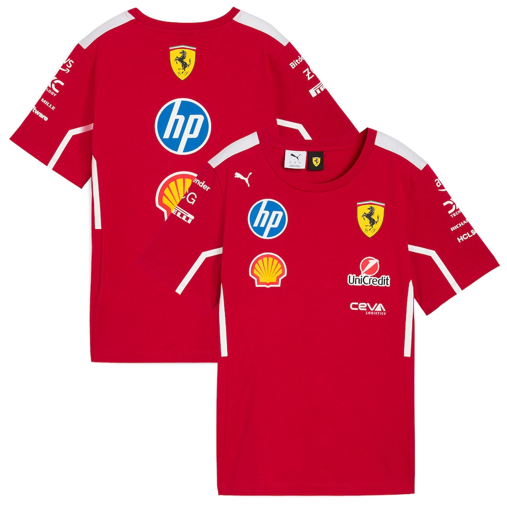 Scuderia Ferrari Women's Team T-Shirt Dark Cherry 2025-RP Teamwear