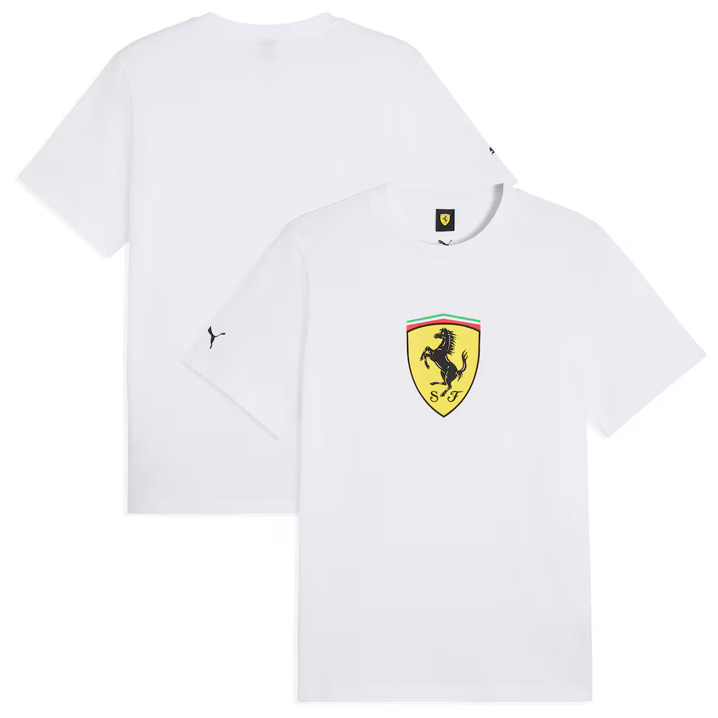 Scuderia Ferrari Large Shield T-shirt White 2026 - Fanwear