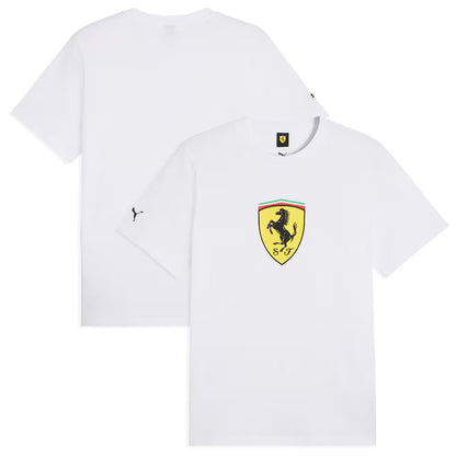 Scuderia Ferrari Large Shield T-shirt White 2026 - Fanwear