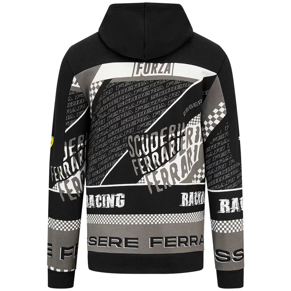 Scuderia Ferrari Men's Graphic Hoodie Black 2023-Fanwear