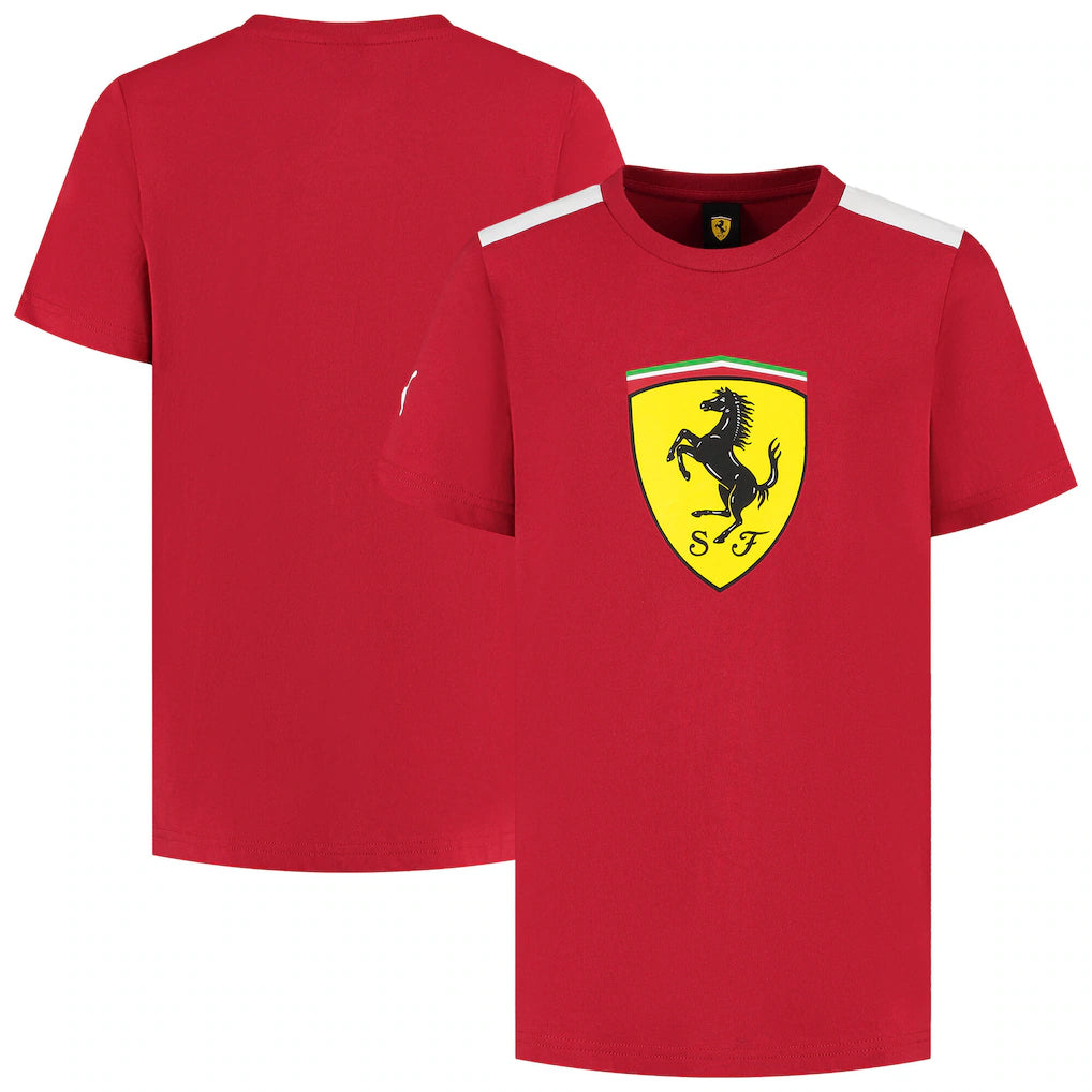Scuderia Ferrari Kids Large Shield T-Shirt Red 2023-Fanwear