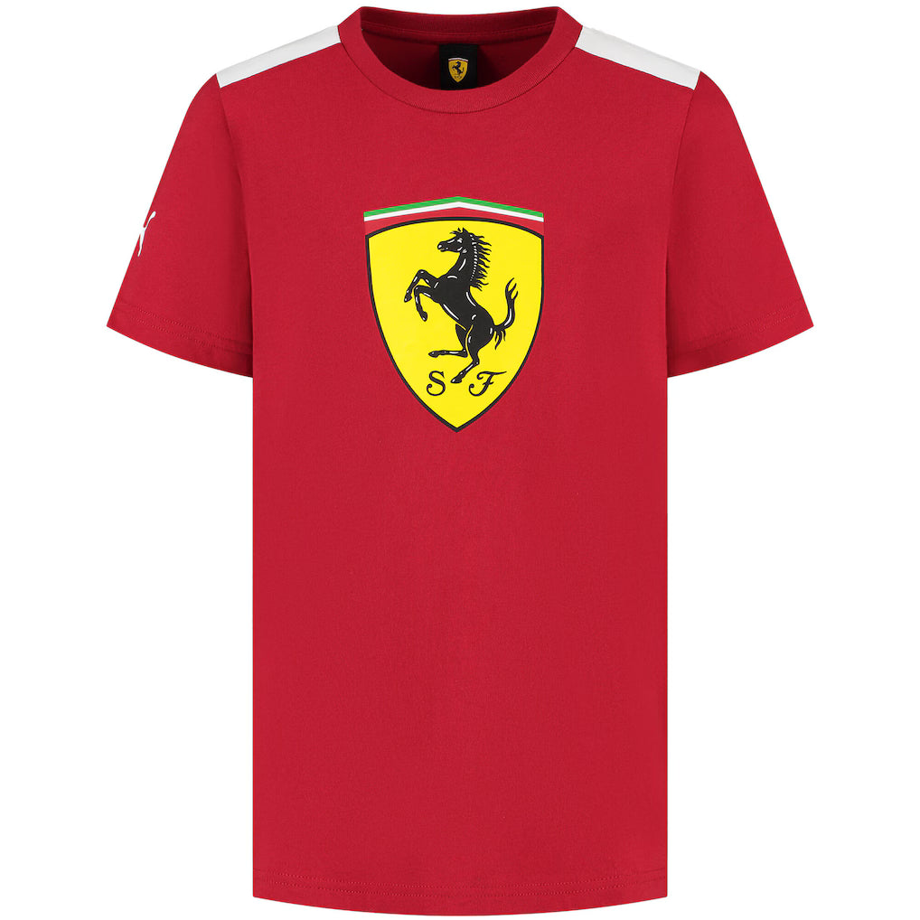 Scuderia Ferrari Kids Large Shield T-Shirt Red 2025-Fanwear