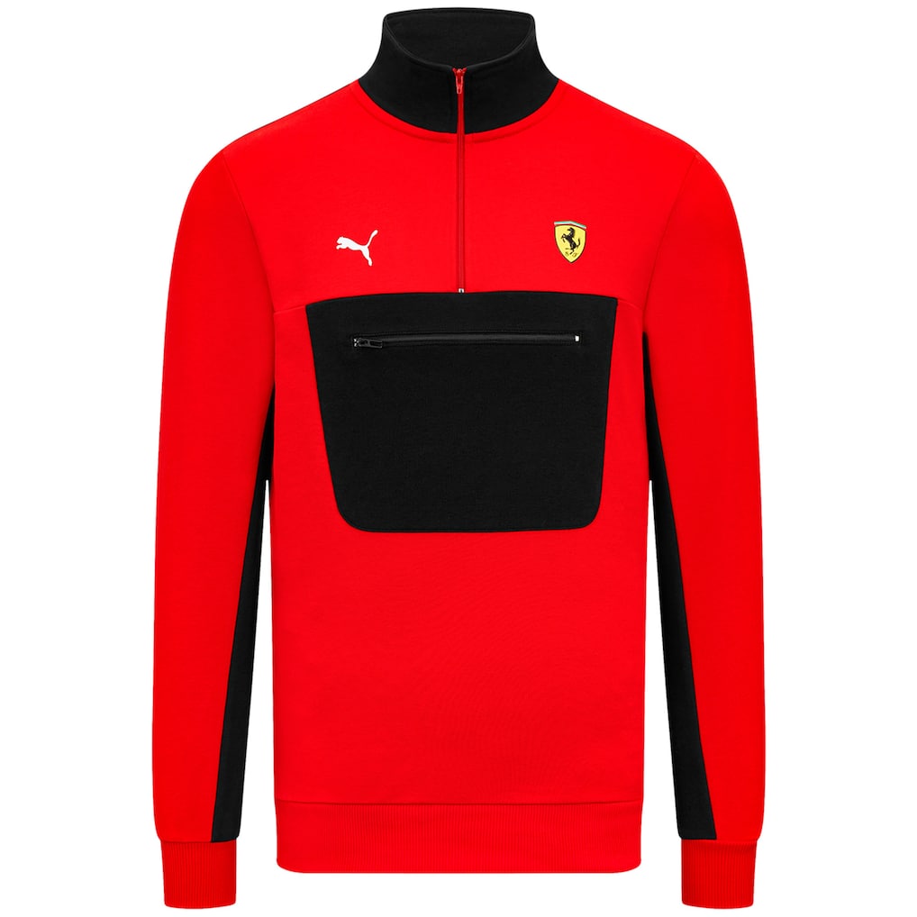 Scuderia Ferrari Men's Quarter Zip Red 2023-Fanwear