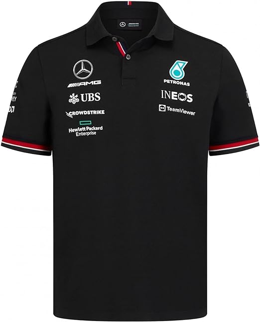 Mercedes-AMG Petronas Formula 1 Team Men's Polo 2022 Black-RP Teamwear