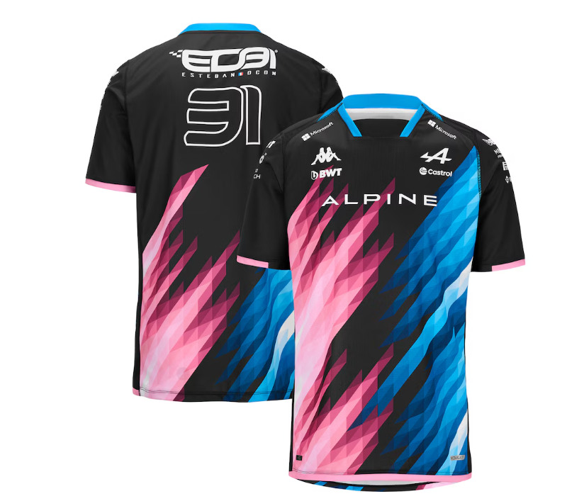 Alpine Men's Driver T-Shirt Esteban Ocon Multi 2024-RP Teamwear