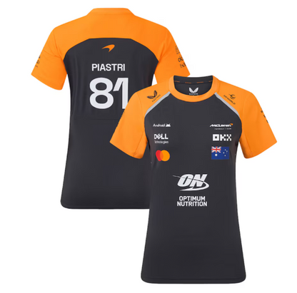Mclaren Women's Set Up T-Shirt Oscar Piastri Phantom 2025-RP Teamwear