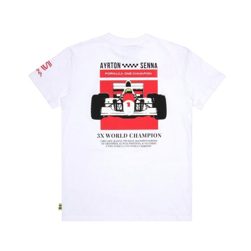 Ayrton Senna Formula 1 T-shirt White - Fanwear