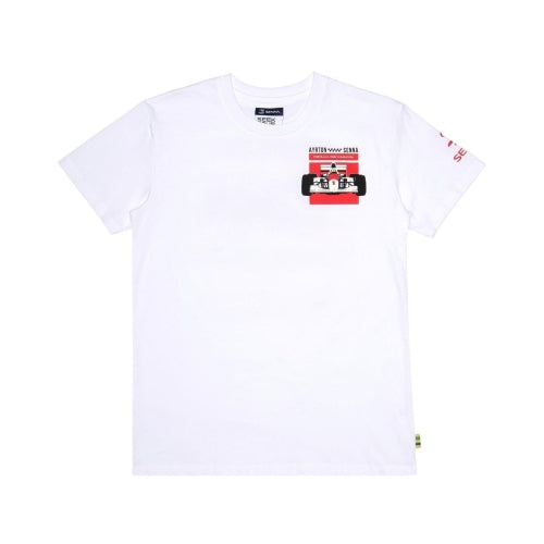 Ayrton Senna Formula 1 T-shirt White - Fanwear
