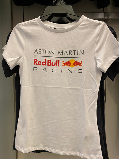 Am Red Bull Racing Womens Large Logo T-Shirt 2020 White - Fanwear