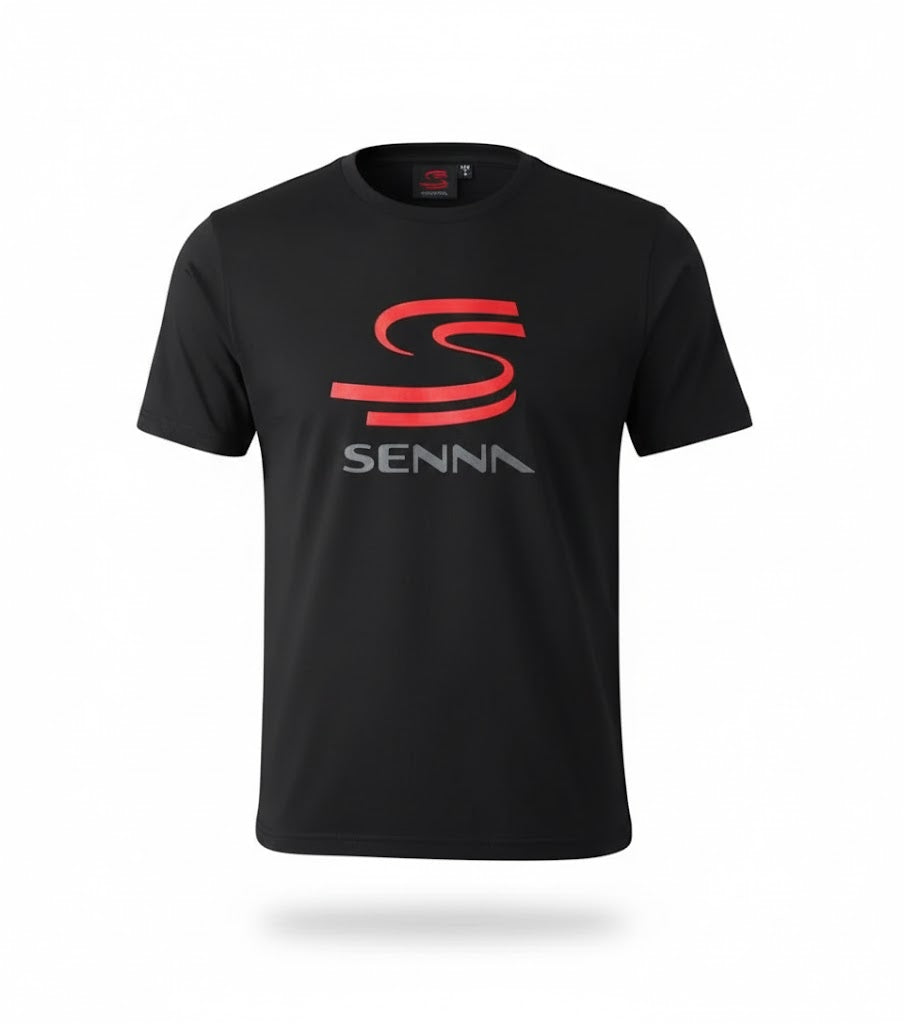 Ayrton Senna Kids T-Shirt Double S Black