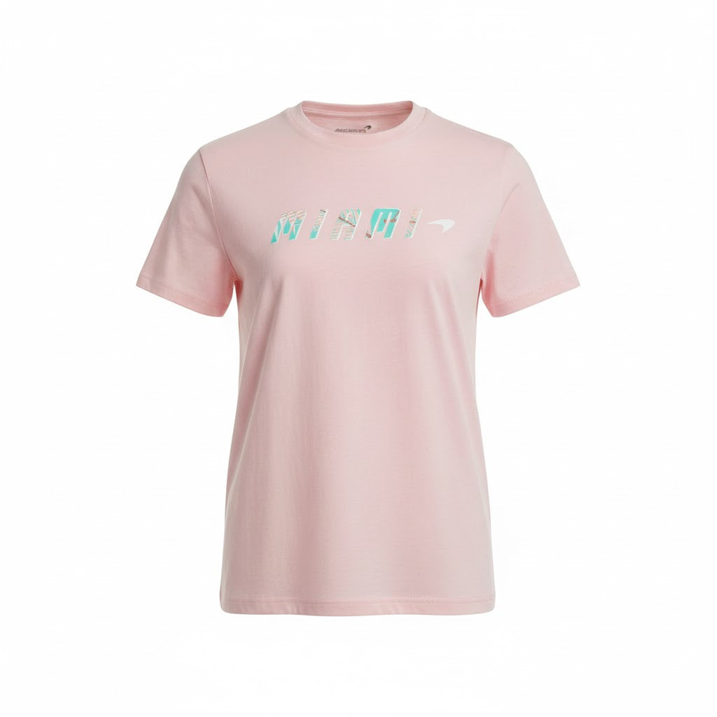 Mclaren Women's Miami Palm Graphic T-Shirt Rose 2022-Fanwear