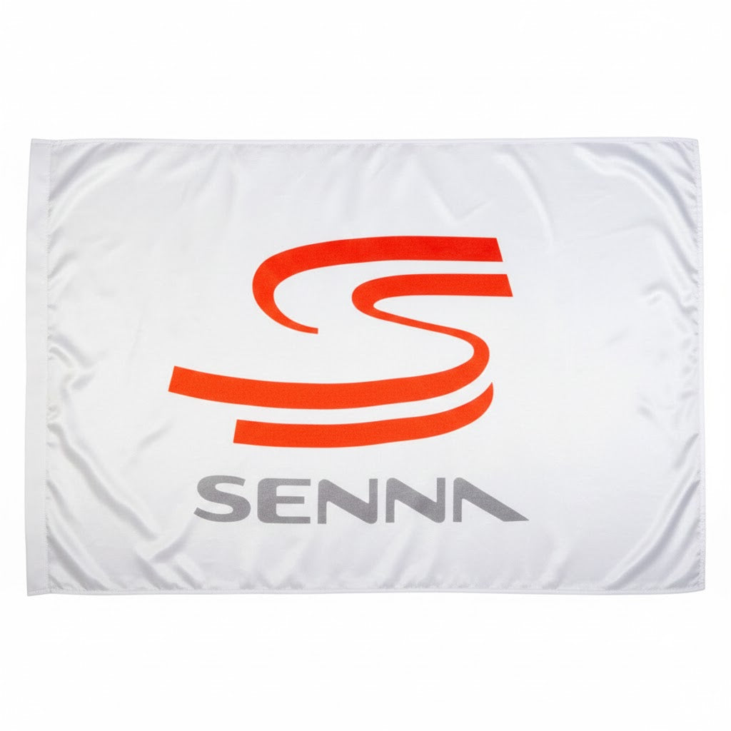 Ayrton Senna Double S White Flag