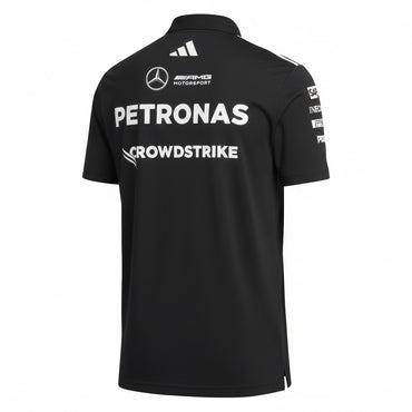 Mercedes Men's Team Polo Black 2025-RP Teamwear