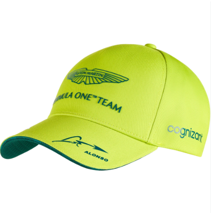 Aston Martin F1 2023 Team Fernando Alonso Cap Kids Lime