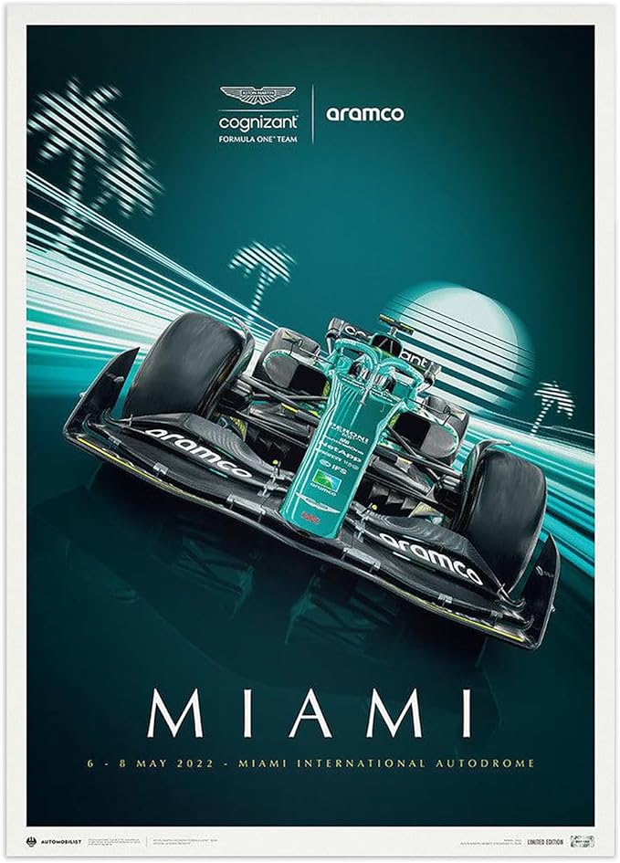 Aston Martin Miami Poster