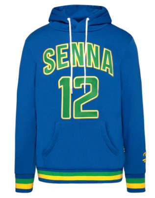Ayrton Senna Men's Collegiate Hoodie Blue 2025