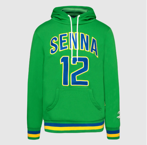 Ayrton Senna Men's Collegiate Hoodie Green 2025-Fanwear