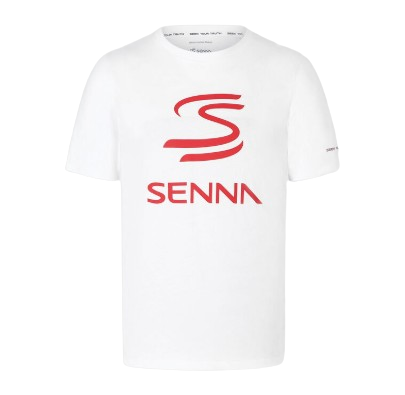 Ayrton Senna Men's Logo T-Shirt Bright White 2024-Fanwear