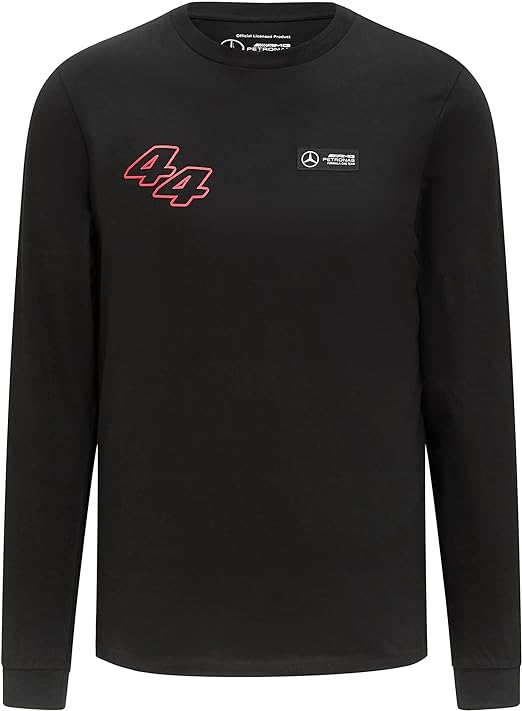 Mercedes-AMG Petronas Formula 1 Team Men's Special Edition Lewis Hamilton Neon Party Long Sleeve T-Shirt Black 2022-Fanwear