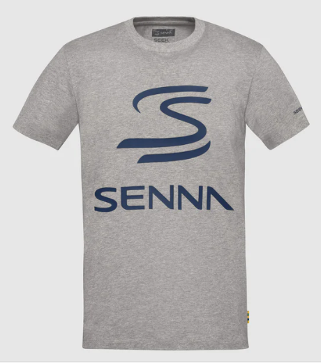 Ayrton Senna Men's Legacy Logo T-Shirt Grey 2025 - Fanwear