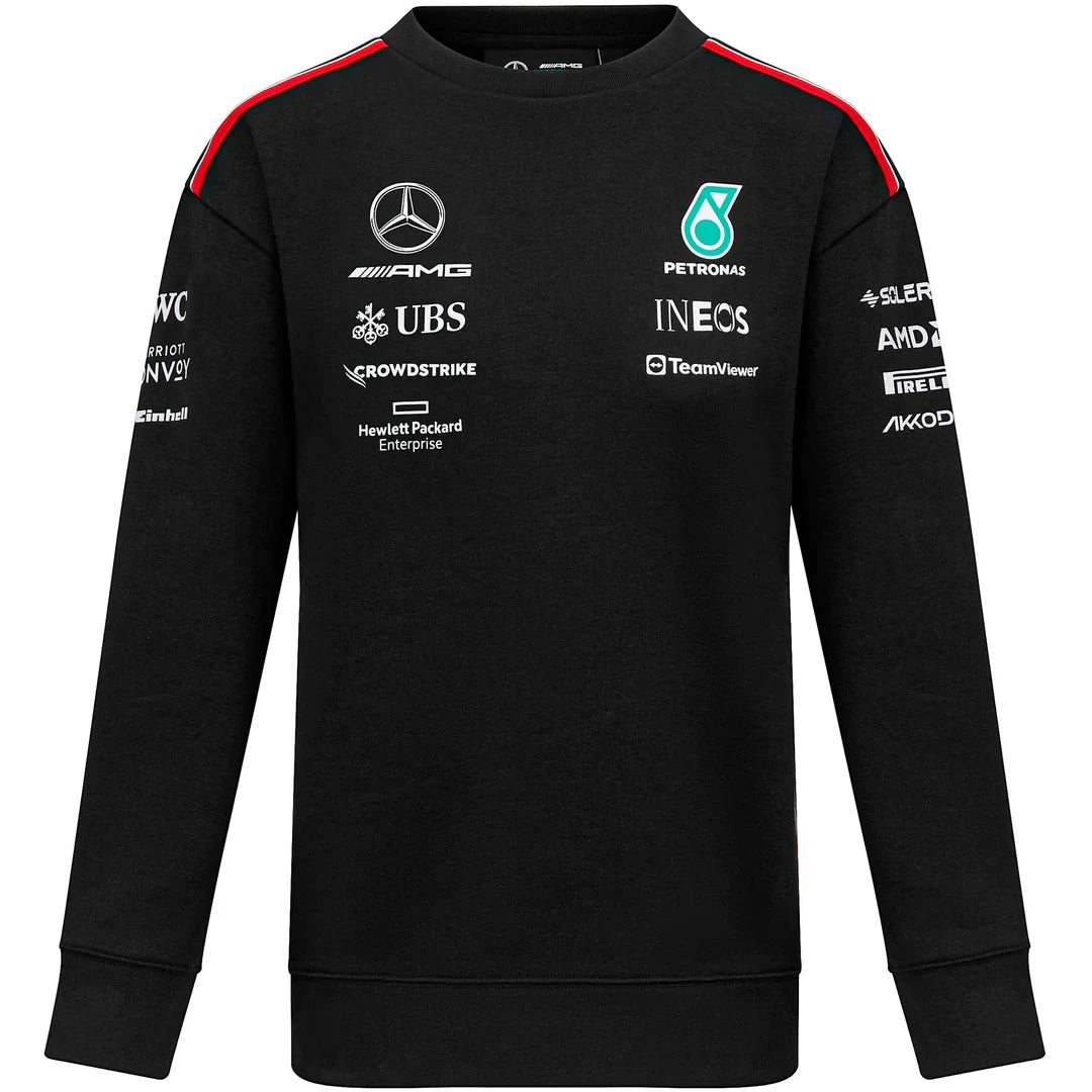 Mercedes-AMG Petronas Formula 1 Team Women's Crew Sweat Black 2023-RP Teamwear