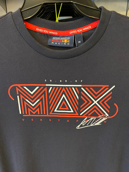 Red Bull Racing Mens Max Verstappen Graphic T-Shirt Navy - Fanwear