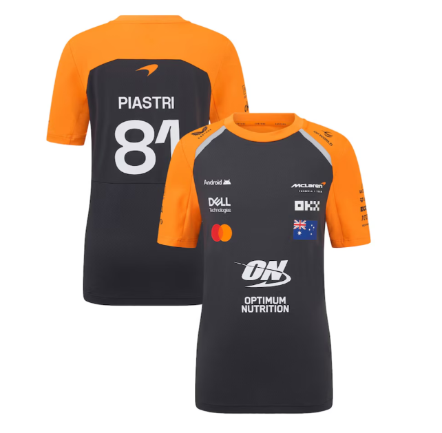 Mclaren Kids Set Up T-Shirt Oscar Piastri Phantom 2025-RP Teamwear