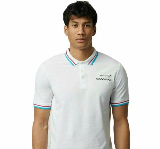 Mclaren Men's Miami Graphic Polo White 2022-Fanwear