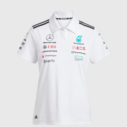 Mercedes Women's Team Polo White 2025-RP Teamwear