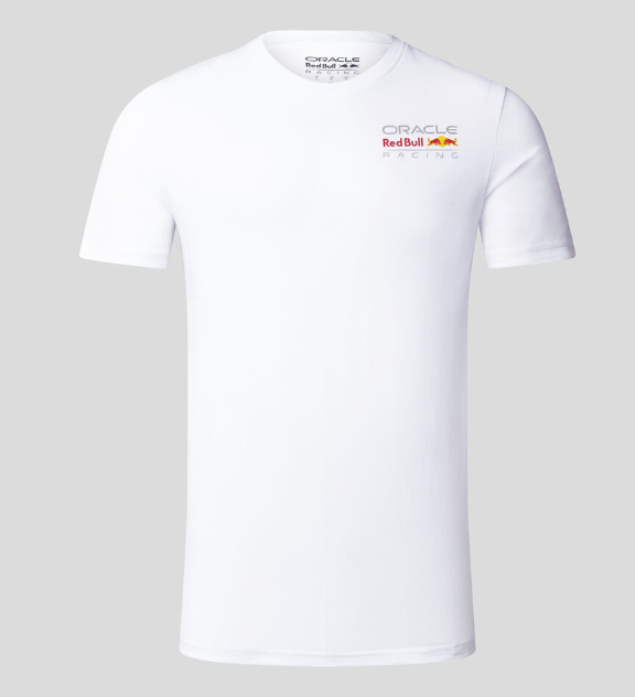 Red Bull Racing Core T-Shirt Full Colour Logo White 2024-Fanwear