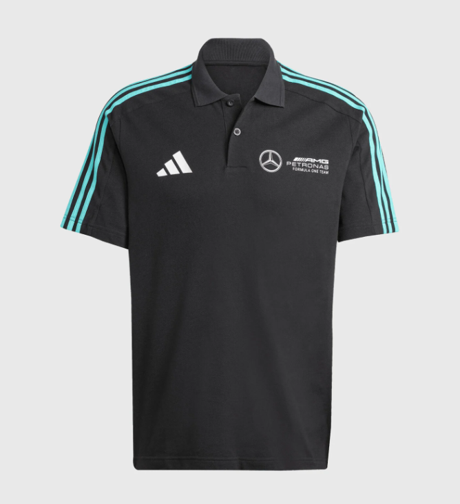 Mercedes Men's Logo Polo Black 2025-Fanwear