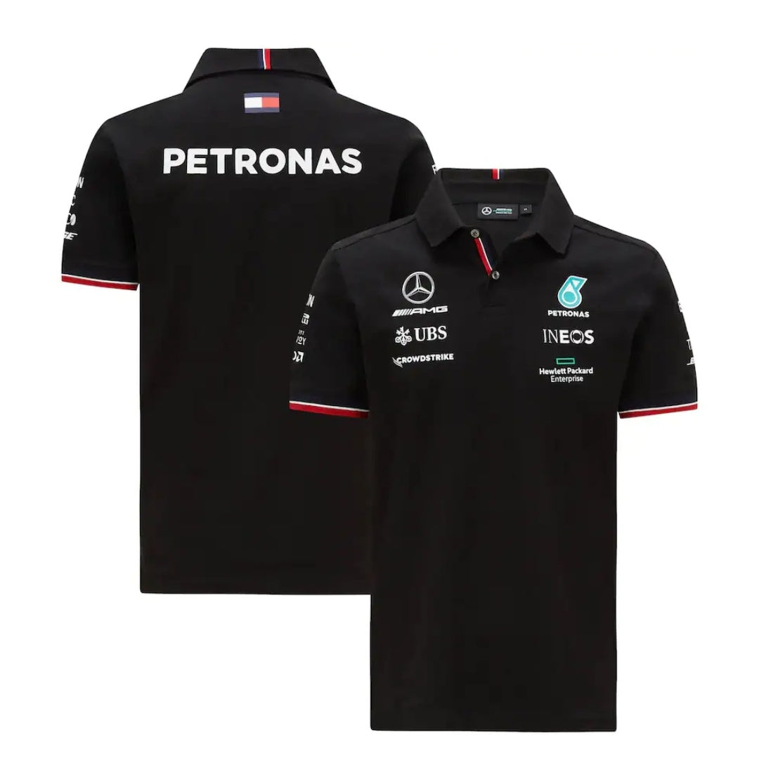 Mercedes-AMG Petronas Formula 1 Team Men's Polo 2021 Black-RP Teamwear