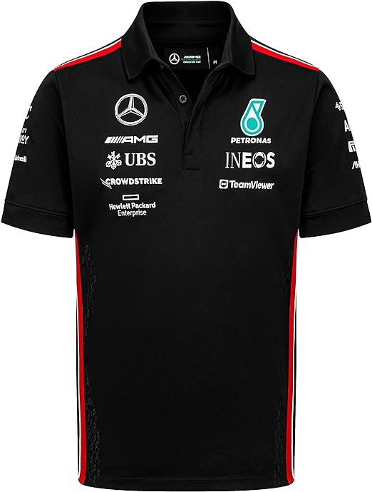 Mercedes-AMG Petronas Formula 1 Team Men's Polo Black 2023-RP Teamwear