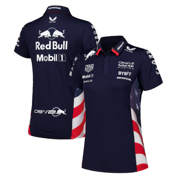 Red Bull Racing Women's Special Edition America Race Team Polo Night Sky 2024-RP Teamwear