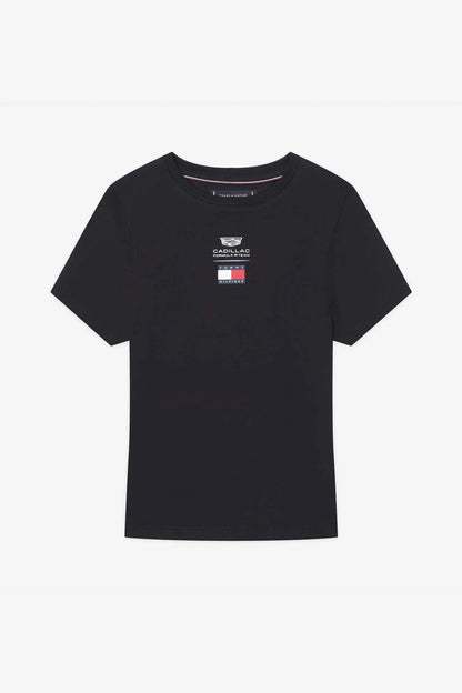 Cadillac F1 Team x Tommy Hilfiger Women's Logo Fitted T-Shirt Black 2026 - Fanwear