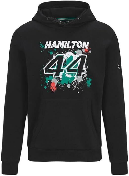 Mercedes-AMG Petronas Formula 1 Team Men's Lewis Hamilton 44 Hoodie Graffiti 2022-Fanwear