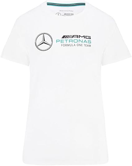 Mercedes-AMG Petronas Formula 1 Team Women's Large Logo T-Shirt White 2022-Fanwear