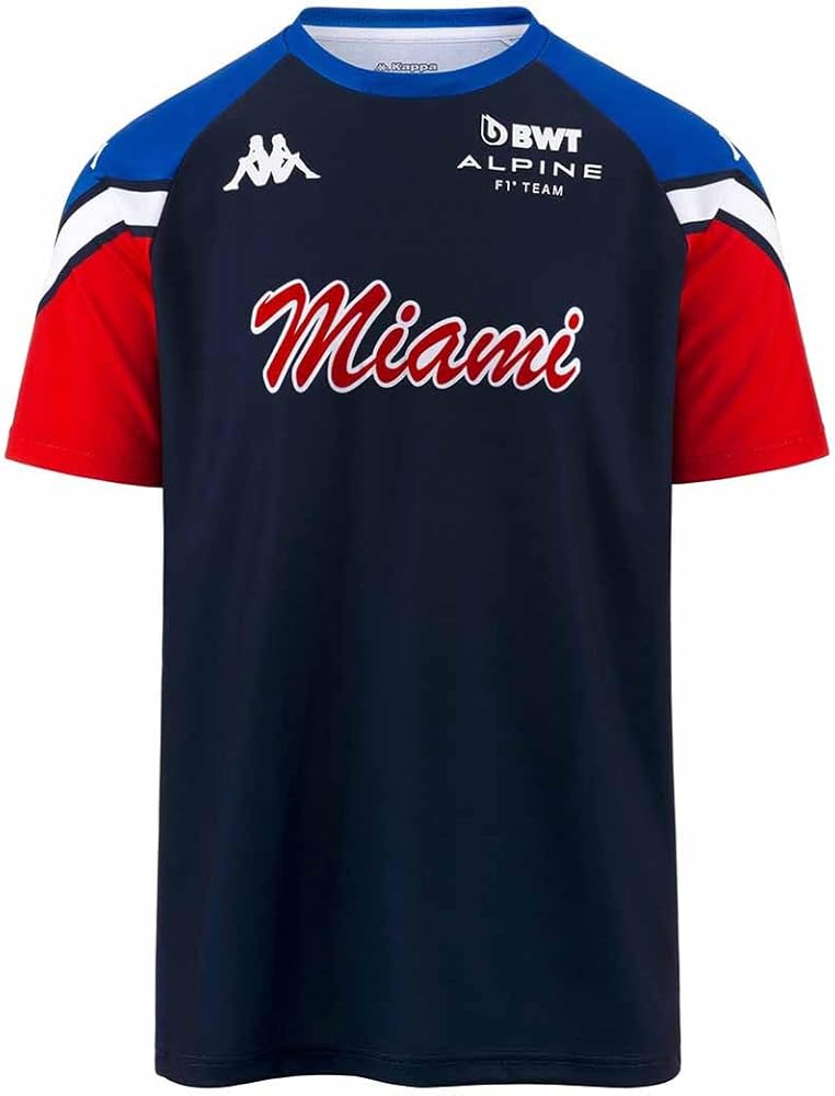 Alpine F1 Miami Esteban Ocon Blue Red T-Shirt 2023