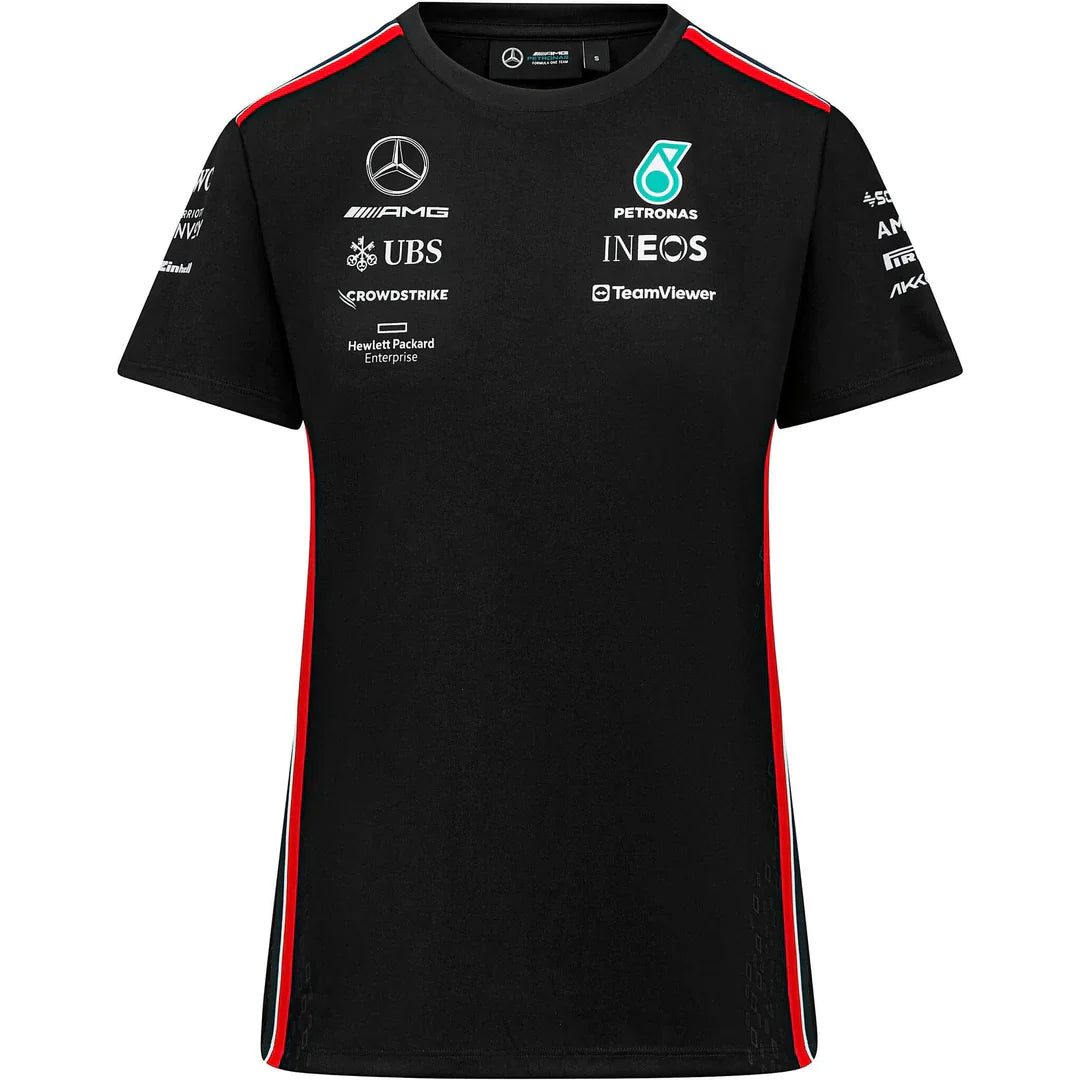 Mercedes-AMG Petronas Formula 1 Team Women's Driver T-Shirt Black 2023-RP Teamwear