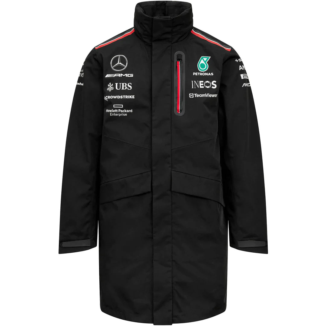 Mercedes-AMG Petronas Formula 1 Team Men's Rain Jacket Black 2023-RP Teamwear