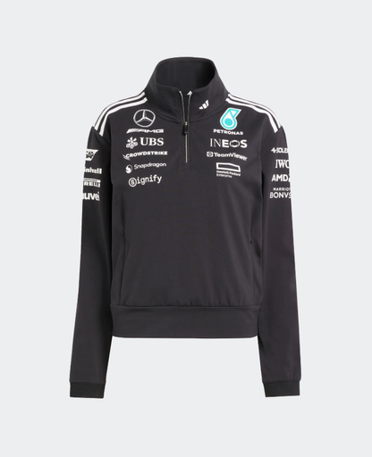 Mercedes Women's Team 1/4 Zip Black 2025-RP Teamwear